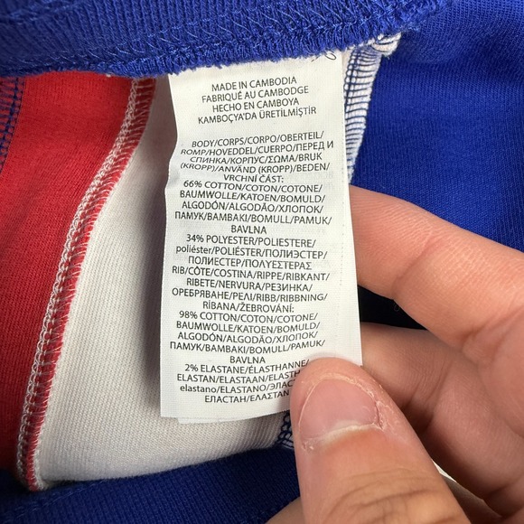 Polo Ralph Lauren Sweat Shorts Womens Medium Blue Red White Striped USA Terry - Picture 7 of 12